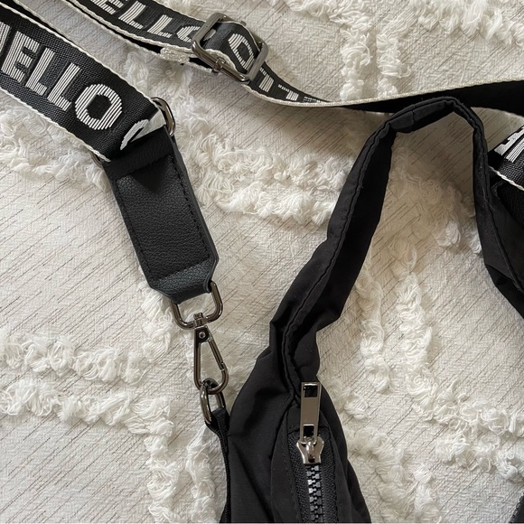 Zara Nylon Tote Bag With Text Detail - Picture 7 of 11